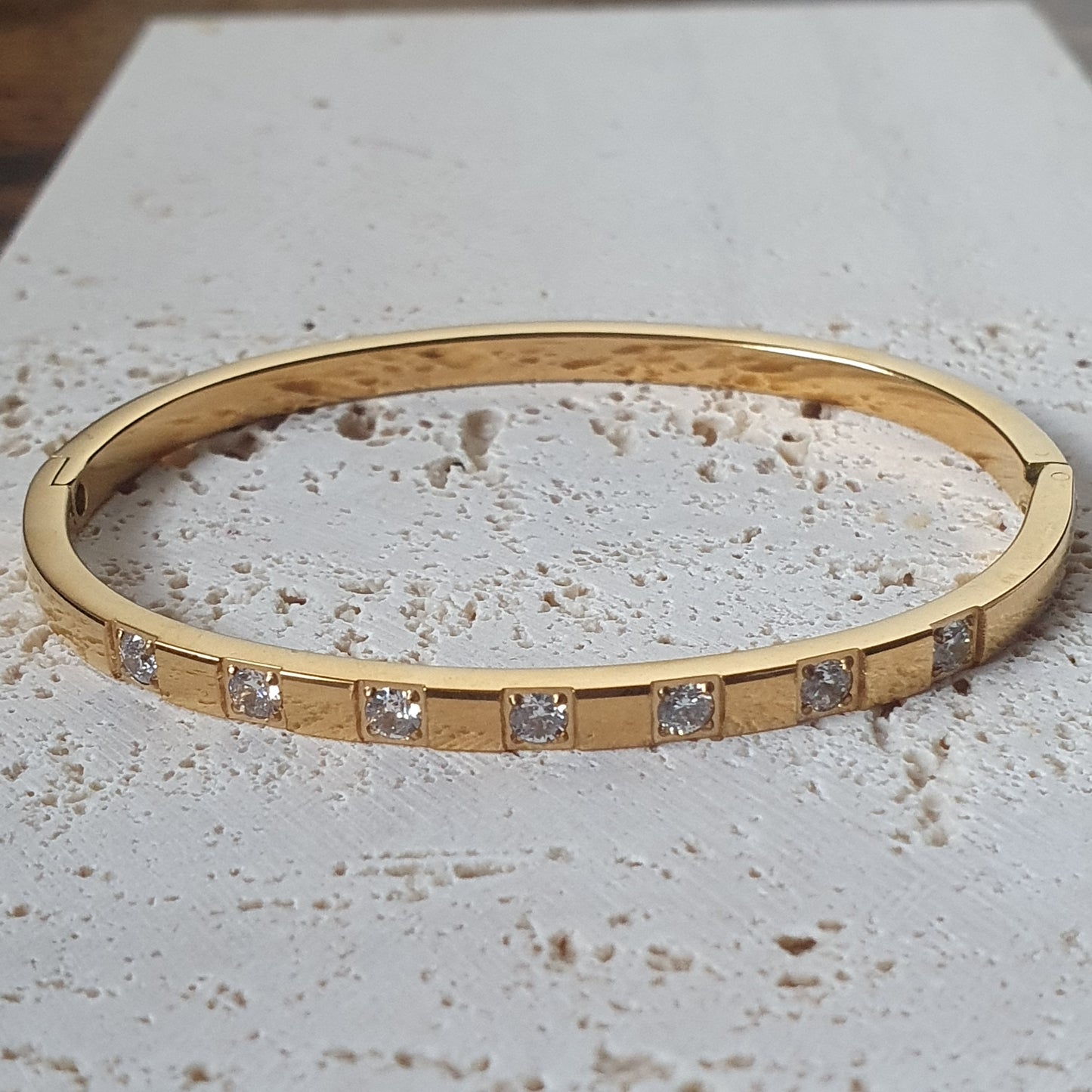 Gold Geometric Bangle