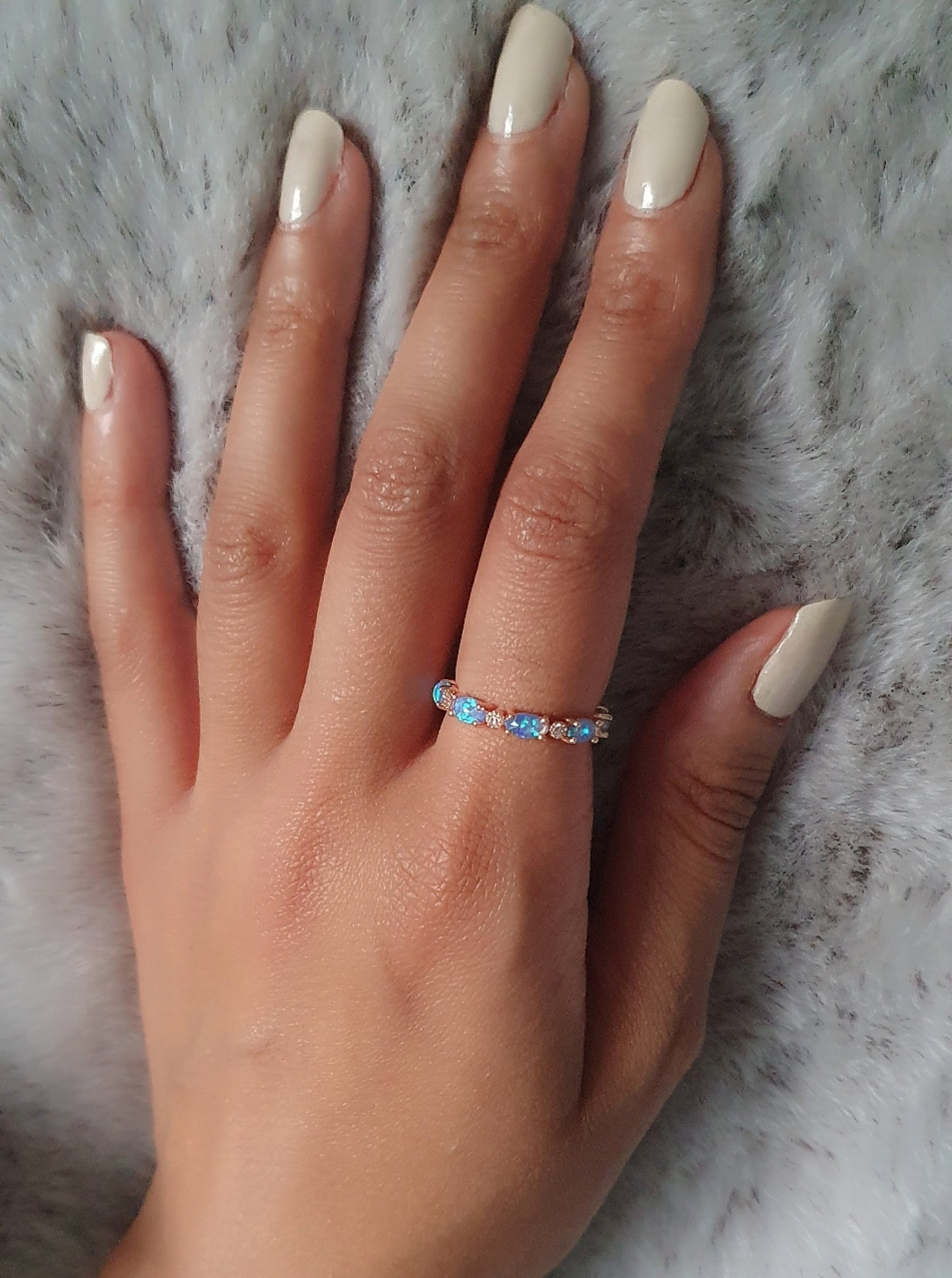 Opal Ring Blue