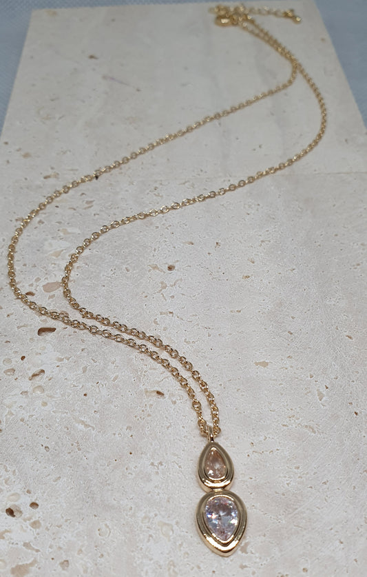 Double Teardrop Necklace