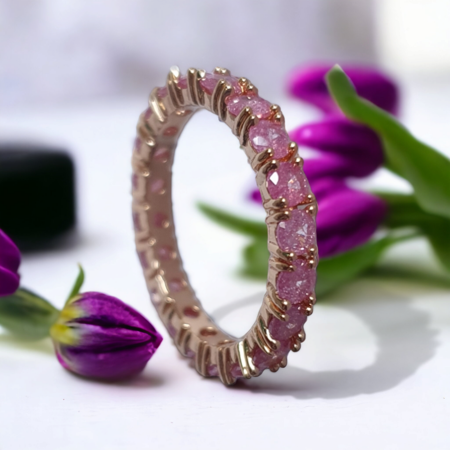 Vintage Full Eternity Ring Pink