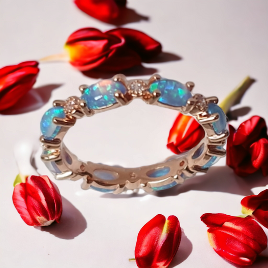 Opal Ring Blue